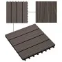 Verandafliesen Tiefrelief WPC 1 m² dunkelbraun 11 Einheiten von vidaXL, Böden und Teppiche - Ref: Foro24-45038, Preis: 80,34 ...