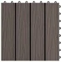 Porch tiles deep relief WPC 1 m² dark brown 11 units by vidaXL, Floors and carpets - Ref: Foro24-45038, Price: 80,37 €, Disco...