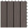 Verandafliesen Tiefrelief WPC 1 m² dunkelbraun 11 Einheiten von vidaXL, Böden und Teppiche - Ref: Foro24-45038, Preis: 80,34 ...