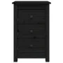 Mesitas de noche 2 uds madera maciza de pino negro 40x35x61,5cm de vidaXL, Mesitas de noche - Ref: Foro24-813708, Precio: 103...