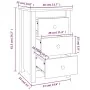 Mesitas de noche 2 uds madera maciza de pino negro 40x35x61,5cm de vidaXL, Mesitas de noche - Ref: Foro24-813708, Precio: 103...