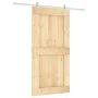 Schiebetür mit Beschlägen aus massivem Kiefernholz 100x210 cm von vidaXL, Türen - Ref: Foro24-3203037, Preis: 224,24 €, Rabat...