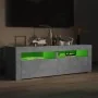 Mueble de TV con luces LED gris hormigón 120x35x40 cm de vidaXL, Muebles TV - Ref: Foro24-804359, Precio: 91,65 €, Descuento: %