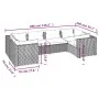 6-piece garden sofa set and black synthetic rattan cushions by vidaXL, Garden sets - Ref: Foro24-3101935, Price: 587,98 €, Di...