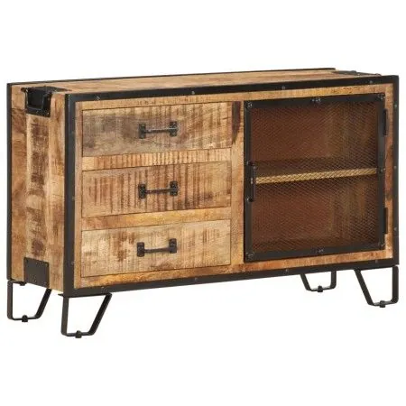 Solid raw mango wood sideboard 100x31x60 cm by vidaXL, Sideboards - Ref: Foro24-285894, Price: 271,50 €, Discount: %