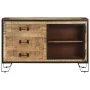 Sideboard aus massivem rohem Mangoholz, 100 x 31 x 60 cm von vidaXL, Sideboards - Ref: Foro24-285894, Preis: 271,50 €, Rabatt: %
