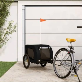 Pet Bicycle Trailer Iron Oxford Cloth Black by vidaXL, pet strollers - Ref: Foro24-94010, Price: 117,03 €, Discount: %