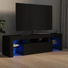 Mueble de TV con luces LED negro 140x36,5x40 cm de vidaXL, Muebles TV - Ref: Foro24-804365, Precio: 127,10 €, Descuento: %