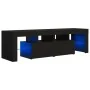 TV-Schrank mit LED-Leuchten schwarz 140x36,5x40 cm von vidaXL, TV-Möbel - Ref: Foro24-804365, Preis: 127,10 €, Rabatt: %
