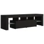 TV-Schrank mit LED-Leuchten schwarz 140x36,5x40 cm von vidaXL, TV-Möbel - Ref: Foro24-804365, Preis: 127,10 €, Rabatt: %