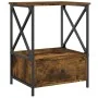 Mesita de noche madera de ingeniería roble ahumado 50x41x65 cm de vidaXL, Mesitas de noche - Ref: Foro24-826087, Precio: 47,8...