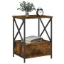 Mesita de noche madera de ingeniería roble ahumado 50x41x65 cm de vidaXL, Mesitas de noche - Ref: Foro24-826087, Precio: 47,8...