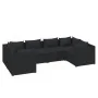 Set of 6-piece garden sofas and black synthetic rattan cushions by vidaXL, Garden sets - Ref: Foro24-3101936, Price: 689,66 €...