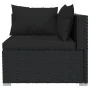 Set of 6-piece garden sofas and black synthetic rattan cushions by vidaXL, Garden sets - Ref: Foro24-3101936, Price: 689,66 €...