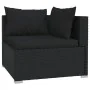 Set of 6-piece garden sofas and black synthetic rattan cushions by vidaXL, Garden sets - Ref: Foro24-3101936, Price: 689,66 €...