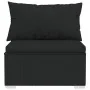 Set of 6-piece garden sofas and black synthetic rattan cushions by vidaXL, Garden sets - Ref: Foro24-3101936, Price: 689,66 €...
