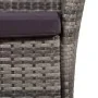 Garden chairs and stool with gray synthetic rattan cushions by vidaXL, Garden chairs - Ref: Foro24-44092, Price: 97,67 €, Dis...