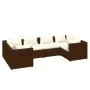6-piece garden furniture set and brown synthetic rattan cushions by vidaXL, Garden sets - Ref: Foro24-3101938, Price: 536,09 ...