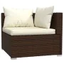 6-teiliges Gartenmöbel-Set und braune synthetische Rattankissen von vidaXL, Gartensets - Ref: Foro24-3101938, Preis: 536,09 €...