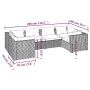 6-teiliges Gartenmöbel-Set und braune synthetische Rattankissen von vidaXL, Gartensets - Ref: Foro24-3101938, Preis: 536,09 €...