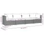 4-piece garden sofa set and gray synthetic rattan cushions by vidaXL, Garden sets - Ref: Foro24-3101429, Price: 419,64 €, Dis...