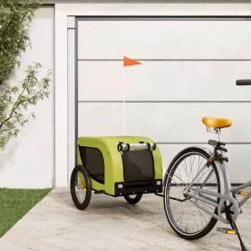 Pet Bicycle Trailer Iron Oxford Cloth Green Black by vidaXL, pet strollers - Ref: Foro24-94011, Price: 91,19 €, Discount: %