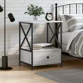 Mesita de noche madera de ingeniería gris Sonoma 50x41x65 cm de vidaXL, Mesitas de noche - Ref: Foro24-826089, Precio: 60,05 ...