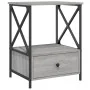 Sonoma gray engineered wood bedside table 50x41x65 cm by vidaXL, Nightstands - Ref: Foro24-826089, Price: 60,05 €, Discount: %