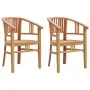 3-teiliges Essgruppenset für den Garten aus massivem Teakholz von vidaXL, Gartensets - Ref: Foro24-3155753, Preis: 393,90 €, ...