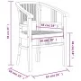 3-teiliges Essgruppenset für den Garten aus massivem Teakholz von vidaXL, Gartensets - Ref: Foro24-3155753, Preis: 393,90 €, ...