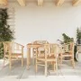 Juego de comedor para jardín 5 piezas madera maciza de teca de vidaXL, Conjuntos de jardín - Ref: Foro24-3155754, Precio: 663...