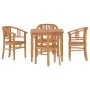 Juego de comedor para jardín 5 piezas madera maciza de teca de vidaXL, Conjuntos de jardín - Ref: Foro24-3155754, Precio: 663...
