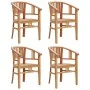 Juego de comedor para jardín 5 piezas madera maciza de teca de vidaXL, Conjuntos de jardín - Ref: Foro24-3155754, Precio: 663...