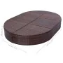 Gartenliege mit braunen Vorhängen aus synthetischem Rattan von vidaXL, Betten im Freien - Ref: Foro24-42939, Preis: 361,60 €,...