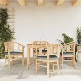 5-teiliges Essgruppenset für den Garten aus massivem Teakholz von vidaXL, Gartensets - Ref: Foro24-3155758, Preis: 797,34 €, ...