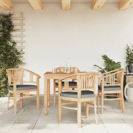 5-teiliges Essgruppenset für den Garten aus massivem Teakholz von vidaXL, Gartensets - Ref: Foro24-3155758, Preis: 797,34 €, ...