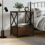 Oak brown engineered wood bedside table 50x41x65 cm by vidaXL, Nightstands - Ref: Foro24-826091, Price: 49,30 €, Discount: %
