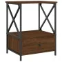 Oak brown engineered wood bedside table 50x41x65 cm by vidaXL, Nightstands - Ref: Foro24-826091, Price: 49,30 €, Discount: %