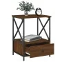 Oak brown engineered wood bedside table 50x41x65 cm by vidaXL, Nightstands - Ref: Foro24-826091, Price: 49,30 €, Discount: %