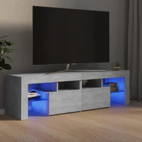 TV-Möbel mit LED-Leuchten in Betongrau 140x36,5x40 cm von vidaXL, TV-Möbel - Ref: Foro24-804368, Preis: 88,10 €, Rabatt: %