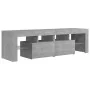 TV-Möbel mit LED-Leuchten in Betongrau 140x36,5x40 cm von vidaXL, TV-Möbel - Ref: Foro24-804368, Preis: 87,99 €, Rabatt: %