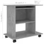 Computertisch aus betongrauem Sperrholz, 80 x 50 x 75 cm von vidaXL, Schreibtische - Ref: Foro24-802898, Preis: 71,97 €, Raba...