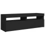 TV-Schrank mit LED-Leuchten schwarz 120x35x40 cm von vidaXL, TV-Möbel - Ref: Foro24-804374, Preis: 81,69 €, Rabatt: %