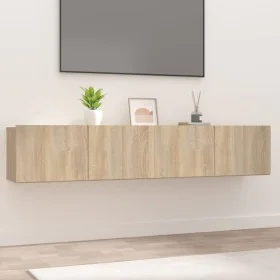 TV-Möbel, 2 Stück, Holzwerkstoff, Sonoma-Eiche, 80 x 30 x 30 cm von vidaXL, TV-Möbel - Ref: Foro24-804538, Preis: 76,07 €, Ra...