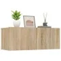 TV-Möbel, 2 Stück, Holzwerkstoff, Sonoma-Eiche, 80 x 30 x 30 cm von vidaXL, TV-Möbel - Ref: Foro24-804538, Preis: 76,07 €, Ra...