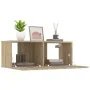 TV-Möbel, 2 Stück, Holzwerkstoff, Sonoma-Eiche, 80 x 30 x 30 cm von vidaXL, TV-Möbel - Ref: Foro24-804538, Preis: 76,07 €, Ra...
