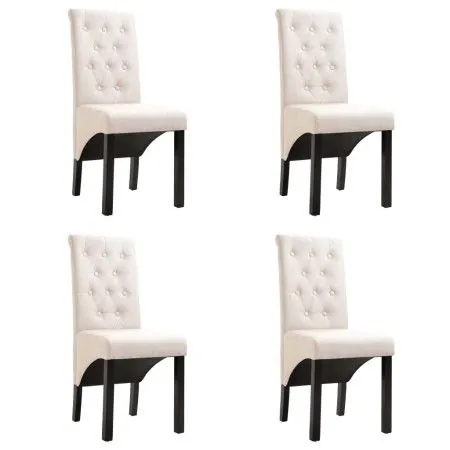 Dining chairs 4 units cream fabric by vidaXL, dining chairs - Ref: Foro24-276967, Price: 383,49 €, Discount: %