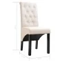 Dining chairs 4 units cream fabric by vidaXL, dining chairs - Ref: Foro24-276967, Price: 383,49 €, Discount: %