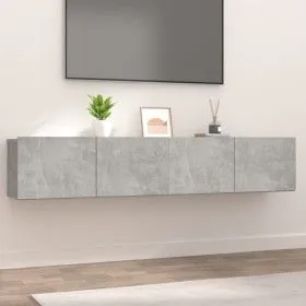 Muebles de TV 2 uds madera ingeniería gris hormigón 80x30x30 cm de vidaXL, Muebles TV - Ref: Foro24-804539, Precio: 76,25 €, ...