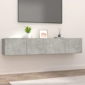 TV-Möbel, 2 Stück, Holzwerkstoff, grauer Beton, 80 x 30 x 30 cm von vidaXL, TV-Möbel - Ref: Foro24-804539, Preis: 76,25 €, Ra...